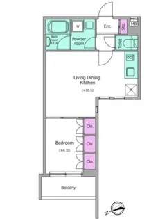 ラクラス四谷【2階】の間取り