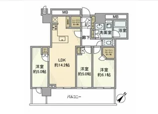 MID TOWER GRAND【24階】の間取り