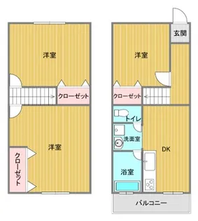 鶴甲コーポ34号館【1階】の間取り