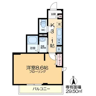 アパルトマン西小岩【4階】の間取り