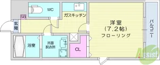 アスコット鉄砲町【5階】の間取り