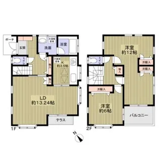 埼玉県越谷市大字袋山【一戸建】の間取り