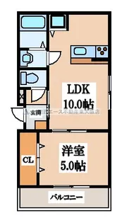 ヴィーブル高井田【3階】の間取り