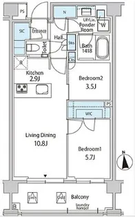 グリーンレジデンス赤坂【4階】の間取り
