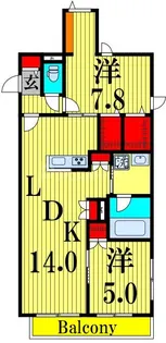 Bonheur de Chien Kitaayase【1階】の間取り