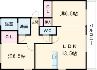 ビュー・アゼリア【1階】の間取り