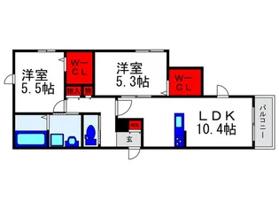レジデンスシーズIII【3階】の間取り