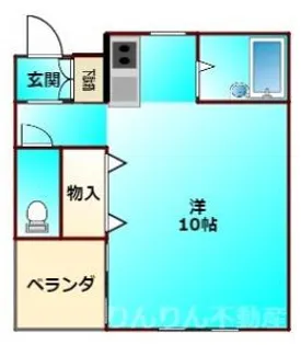 メゾンオレンジ3A.B【2階】の間取り