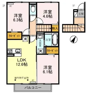 アウレスト【2階】の間取り