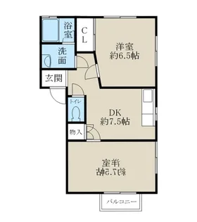 コートバニヤンA棟【1階】の間取り