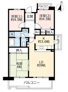 URアルビス寺本【4階】の間取り