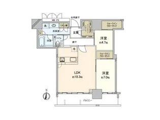 ローレルタワー堺筋本町【41階】の間取り