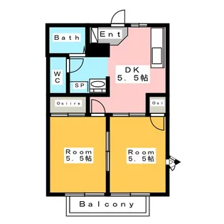 ビーナスハウスB【2階】の間取り