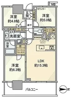 幕張ベイパークミッドスクエアタワー【7階】の間取り