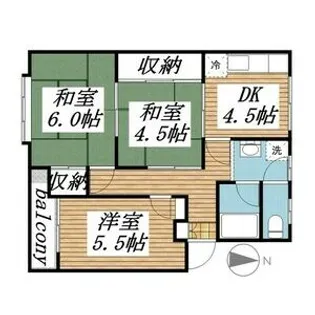 プリンセス石山【3階】の間取り