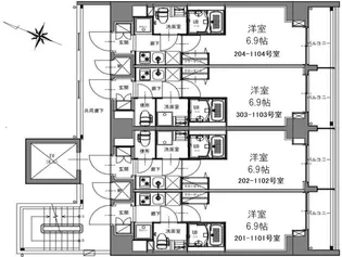S-RESIDENCE横濱吉野町【8階】の間取り