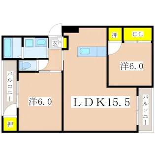 ロイヤルコート鴨池【3階】の間取り