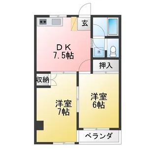 リバーサイドII【3階】の間取り