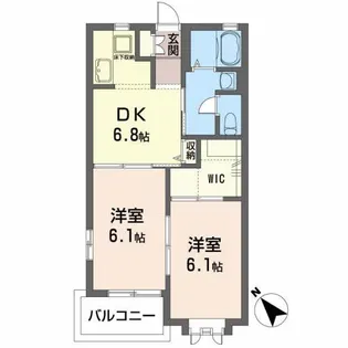 フォーシーズンズガーデン サウス【1階】の間取り