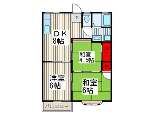 セナールアオキA棟【2階】の間取り