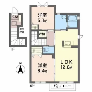 プロヴァンス・S【2階】の間取り