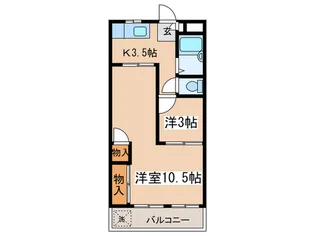 宮徳ハイツ【2階】の間取り