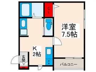 ミッキ-ハウス三河島【1階】の間取り