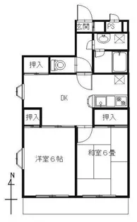パークサイドハイツ【5階】の間取り