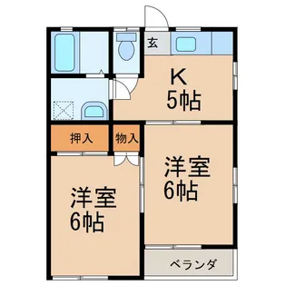 サンハイツ(本丸)【1階】の間取り