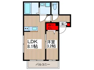 仮)イガドノ谷塚レジデンス【1階】の間取り
