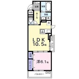 ルポン ボヌール【2階】の間取り