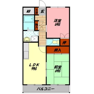 富士藤田町マンション【2階】の間取り