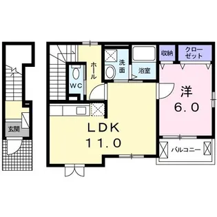 ジラソーレミヤ【2階】の間取り
