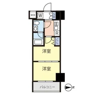 スパシエ蒲田グランドタワー【8階】の間取り