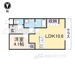クアトロ・セゾン【1階】の間取り