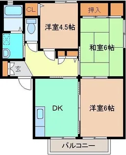 セゾンフローラ A【2階】の間取り