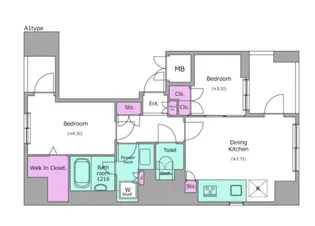 レジディア御茶ノ水プレイス【2階】の間取り