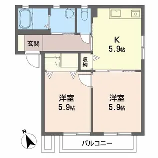 エターナルタウン F【1階】の間取り