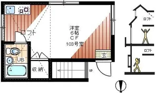 トキワハイム早稲田1号館【1階】の間取り