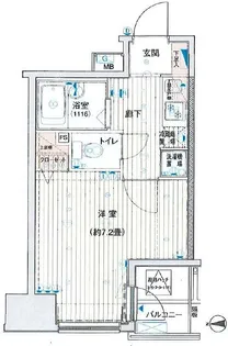 プレール・ドゥーク神田【8階】の間取り