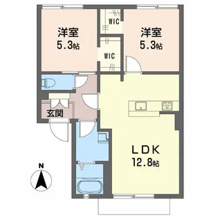 ファミールパレス【2階】の間取り