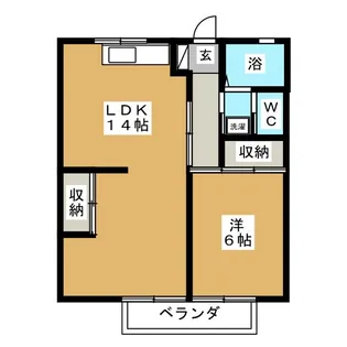 ビューコーポA【1階】の間取り