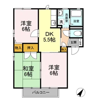 アーバンアヴェニュー C棟【2階】の間取り