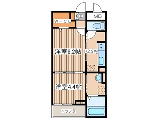 グランパルス【2階】の間取り