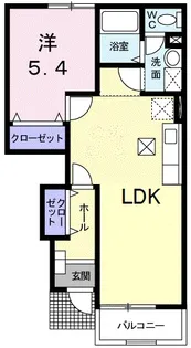 ジョインストリームS&Y A【1階】の間取り
