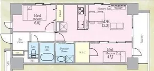 ウィステリア青砥【11階】の間取り