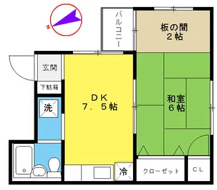 佐久間目白フラット【2階】の間取り
