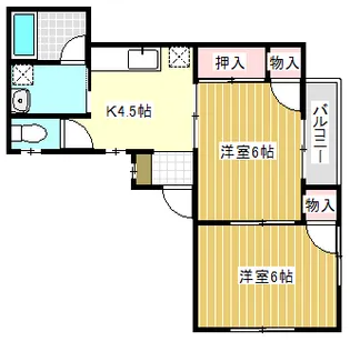 ヒルトップハイム【2階】の間取り
