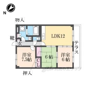 ラシェーヌ【1階】の間取り