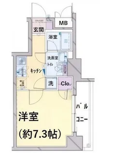 パレステュディオ日本橋東壱番館【4階】の間取り